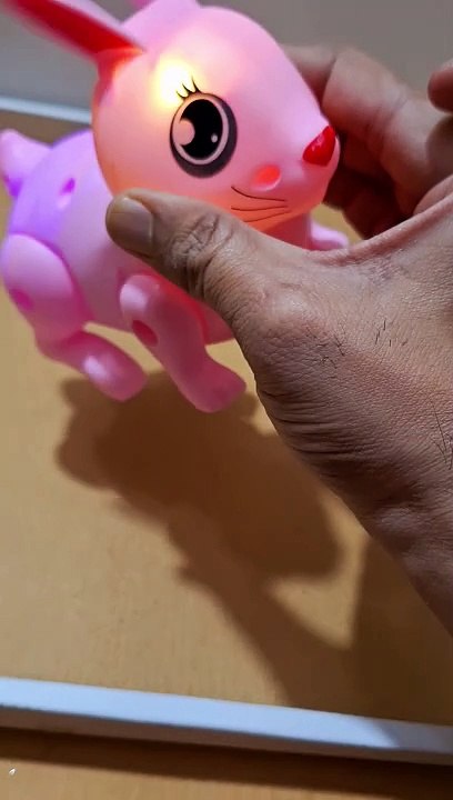 Jumping Hopping Funny Rabbit Toy with Luminous Effect Cute Bunny Rabbit Toy with Flashing Lights