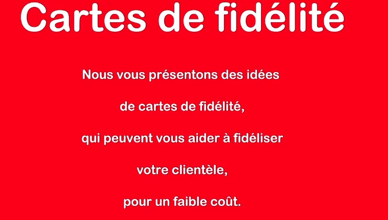 CARTES DE FIDELITE