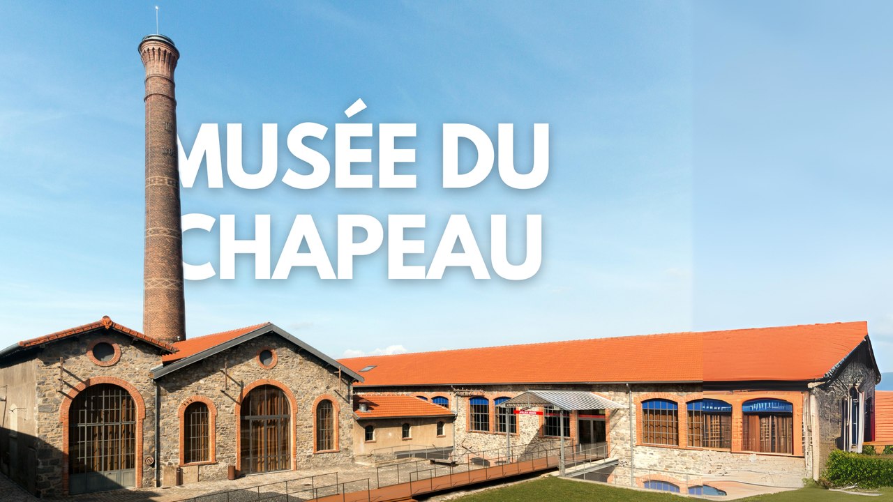 Vu aérienne de Chazelles-sur-Lyon : l'Atelier musée du Chapeau