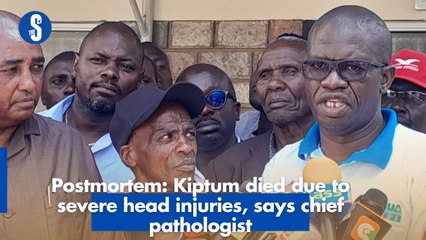 Postmortem: Kiptum died due to severe head injuries, says chief pathologist