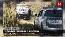 Encuentran 11 cadáveres en fosa clandestina de Tarímbaro, Michoacán