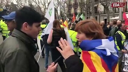 La agricultora independentista que participa en la manifestación del campo contra el Gobierno