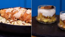 Tagliatelle et poulet farcie au ricotta, Dessert pomme et fromage - Koujinetna Haka S3 EP 25