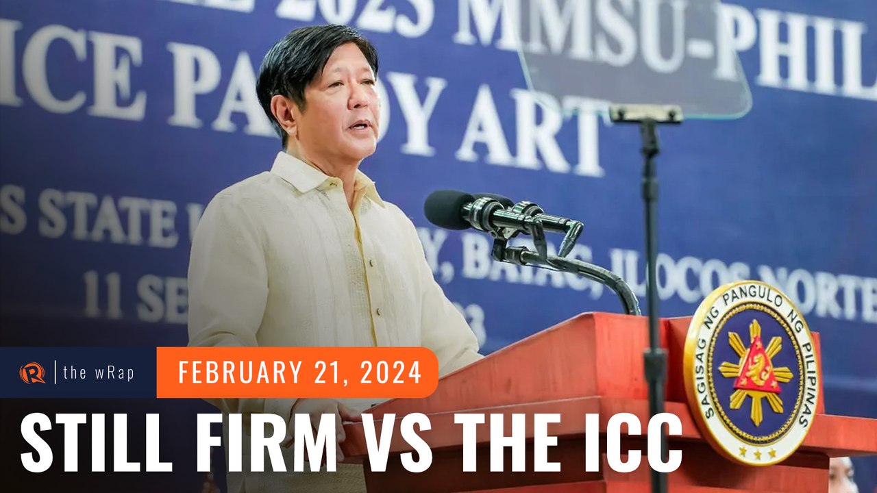 Growing local support for ICC doesn’t convince Marcos to change stance