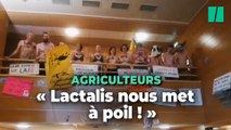 Au siège de Lactalis, des agriculteurs 