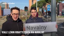 Viale Lenin ribattezzata via Navalny: il video