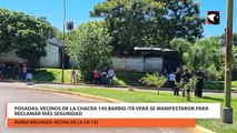 Posadas: Vecinos de la Chacra 145 Barrio Itá Verá se manifestaron para reclamar más seguridad