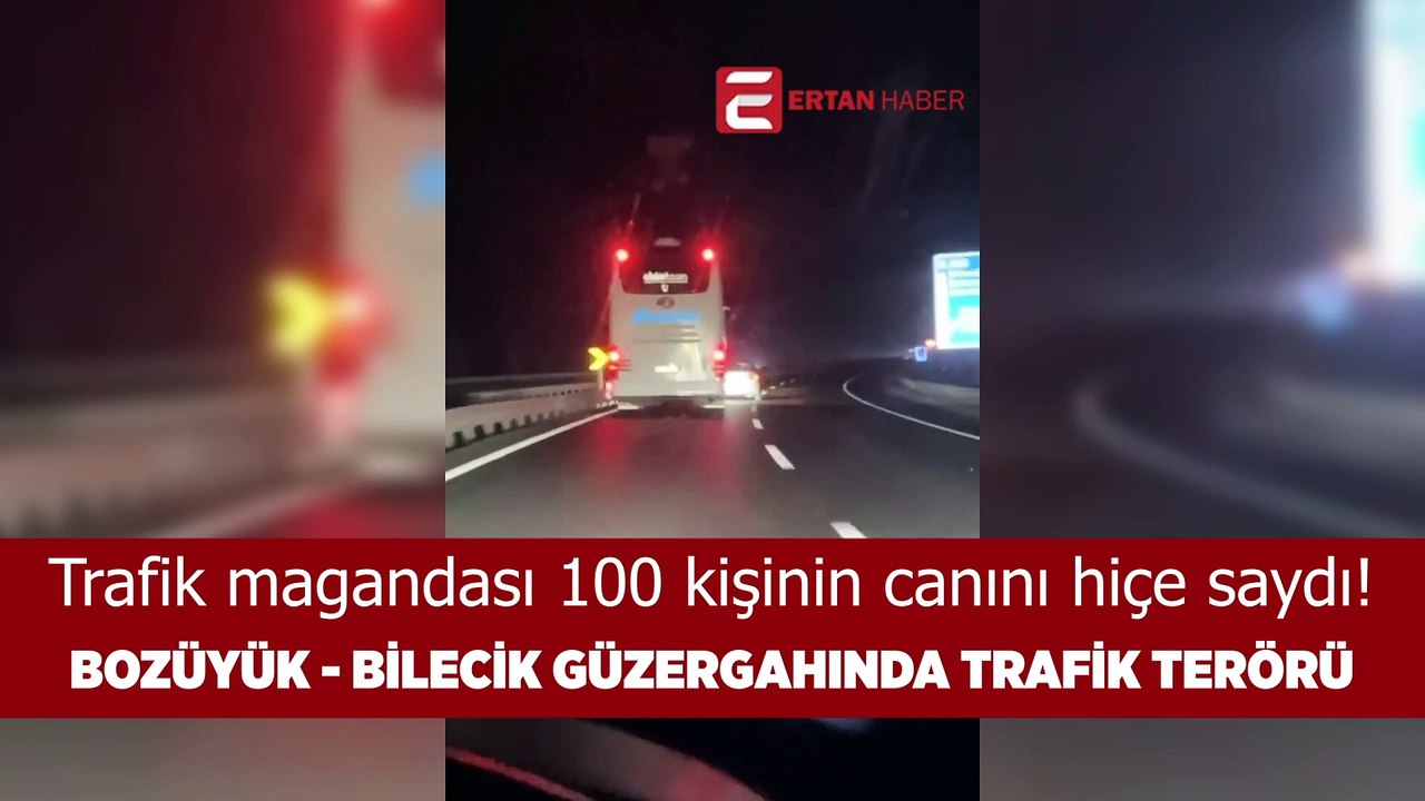 Trafik magandası Buzlu firmasına ait orobüse zor anlat yaşattı