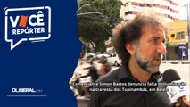 Comerciante Simon Bastos denuncia falta de iluminação na travessa dos Tupinambás, em Belém