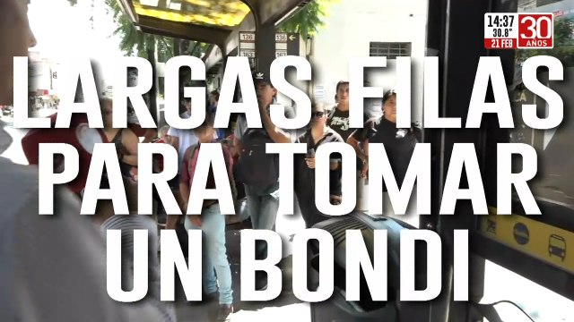 Paro de trenes: usuarios hacen largas filas para tomar el colectivo
