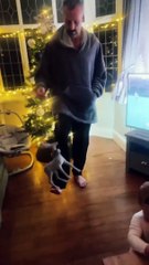 Dad Skillfully Catches Things With His Feet