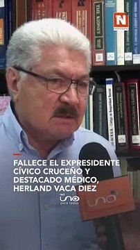 Fallece el expresidente del Comité pro Santa Cruz y destacado médico, Herland Vaca Diez, en Santa Cruz de la Sierra.