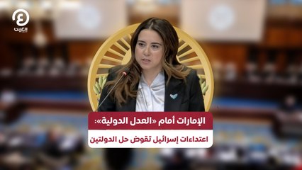 الإمارات أمام «العدل الدولية»: اعتداءات إسرائيل تقوض حل الدولتين