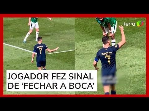 Cristiano Ronaldo se irrita e pede silêncio a torcedores que gritavam 'Messi'