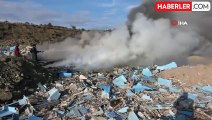 Yozgat'ta hafriyat atıklarının bulunduğu alanda çıkan yangın söndürüldü