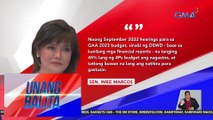 Sen. Imee Marcos, sinagot ang pahayag ng isang kongresista na tinapyasan niya ang budget ng 4ps | UB