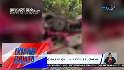 Truck, nahulog sa bangin; 14 patay, 3 sugatan | UB