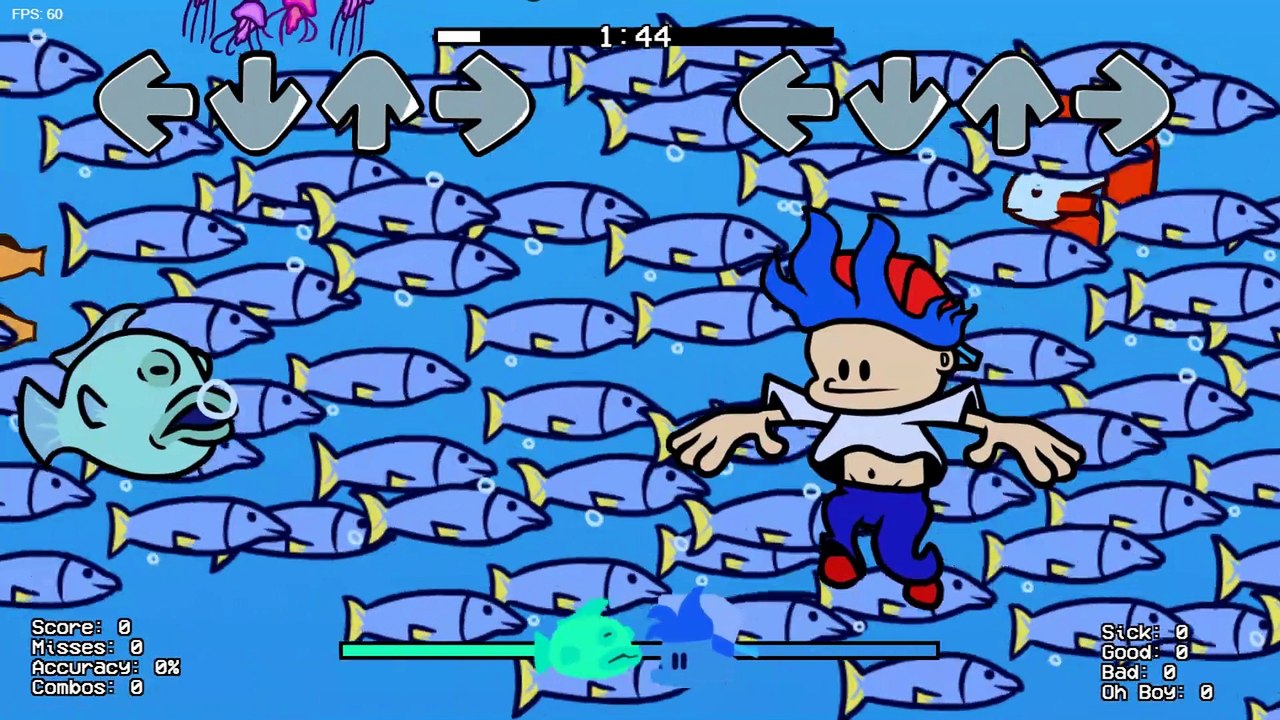 FNF vs THE FISH Walkthrough