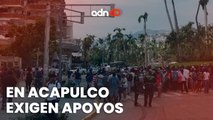 Habitantes de Acapulco bloquean costera Miguel Áleman, pedían ingresos a las lista de apoyo