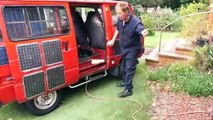 Backyard inventor uses solar power to convert van