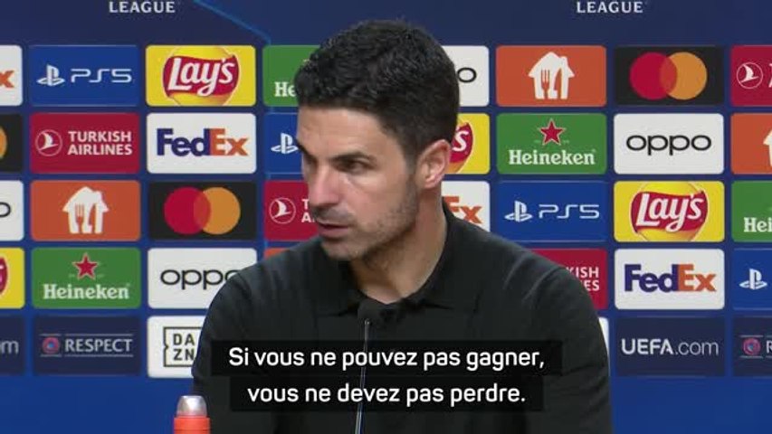 Mikel Arteta très déçu de la défaite en fin de match