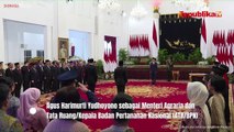 Lantik Jadi Menteri ATR/BPN, Tiga Pesan Jokowi untuk AHY