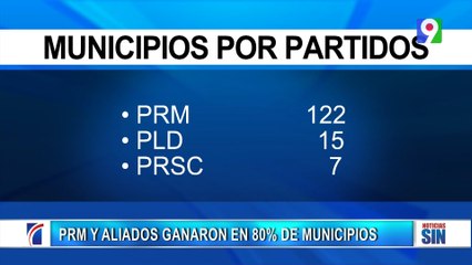 El PRM con victoria en más del 85% de los municipios| Emisión Estelar SIN