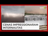 Fortes ventos provocam 'tempestade de areia' em Manaus