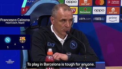 Calzona say more time with the team can help Napoli progress against Barcelona