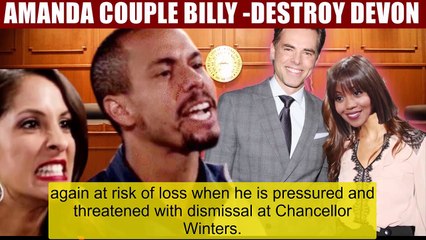 The Young And the Restless Amanda returns to the couple with Billy - determined