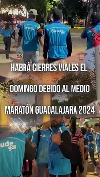 El próximo domingo 25 de febrero habrá cierres viales debido a la realización del Medio Maratón COMUDE Guadalajara 2024 #TuNotiReel