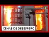 Funcionário registra início de incêndio em fábrica da Cacau Show em Linhares (ES)
