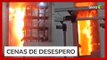 Funcionário registra início de incêndio em fábrica da Cacau Show em Linhares (ES)