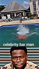 Beautiful woman turn ugly in the pool