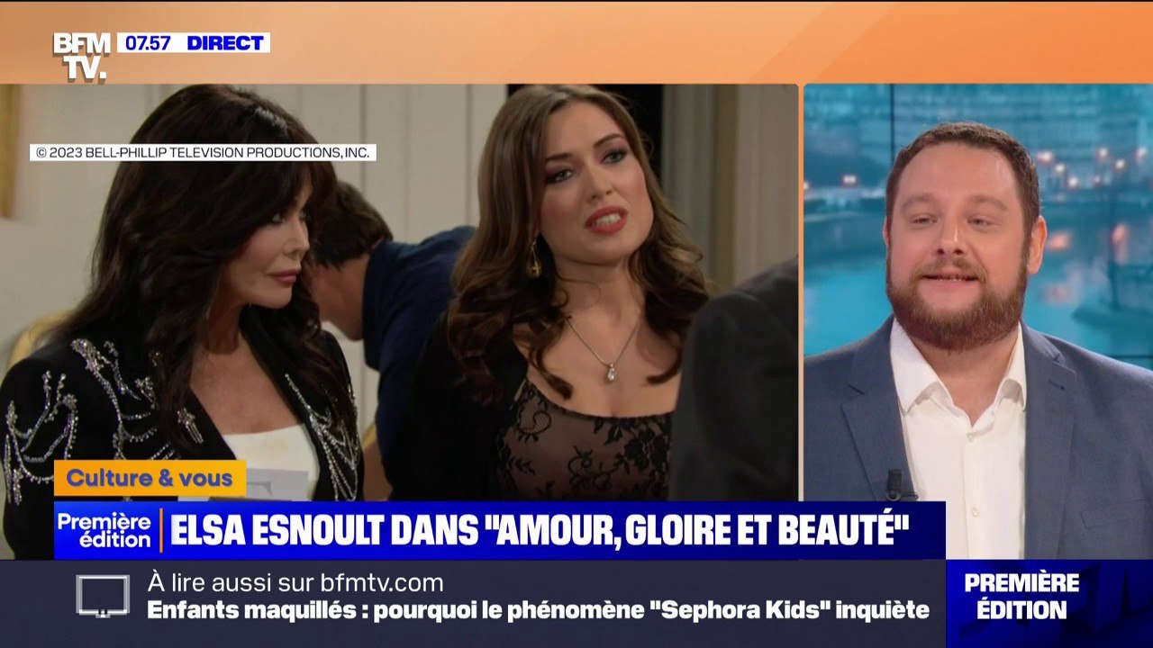 La chanteuse et comédienne française Elsa Esnoult incarne un personnage dans la série américaine "Amour, gloire et beauté"
