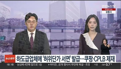 하도급업체에 '허위단가 서면' 발급…쿠팡·CPLB 제재