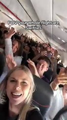 Passageiros unem-se para cantar temas de Taylor Swift durante voo