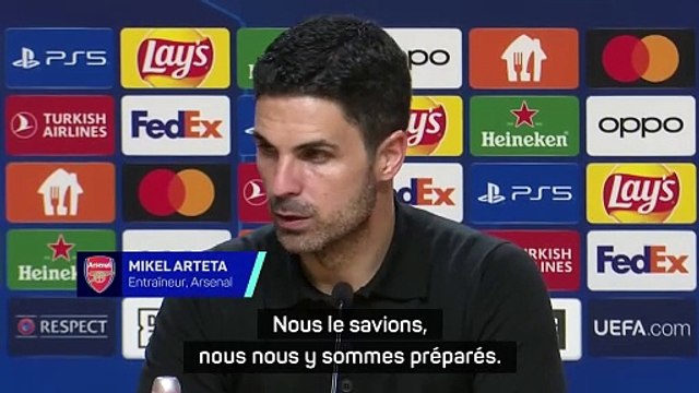 Arteta très déçu de la défaite en fin de match