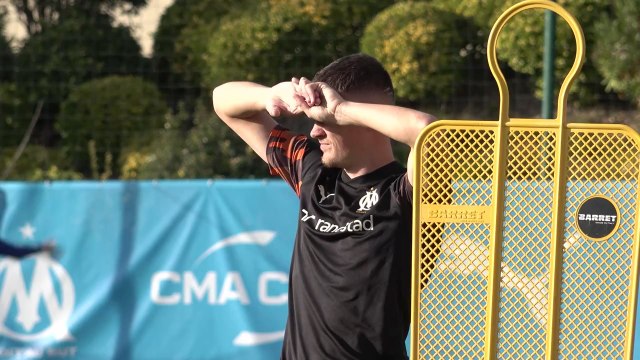 Marseille training ahead of Europa League knockout round second leg with Shakhtar Donetsk