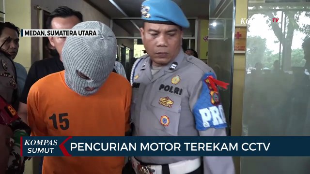 Detik-detik Pelaku Pencuri Motor Beraksi di Tengah Keramaian