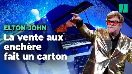 La vente aux enchères des objets d'Elton John rapporte beaucoup