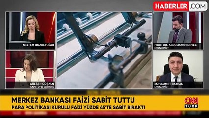 Merkez Bankası faizi yüzde 45'te sabit tuttu