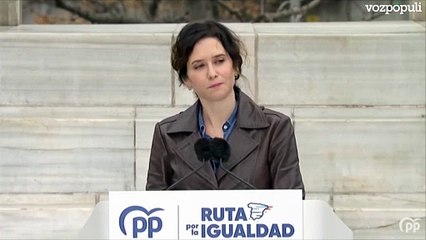 Ayuso: "A Pedro Sánchez lo han elegido secesionistas, la extrema izquierda y Bildu"