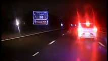 Drunk and dangerous driver caught weaving across M3 at speeds of up to 100mph rammed by Surrey Police car