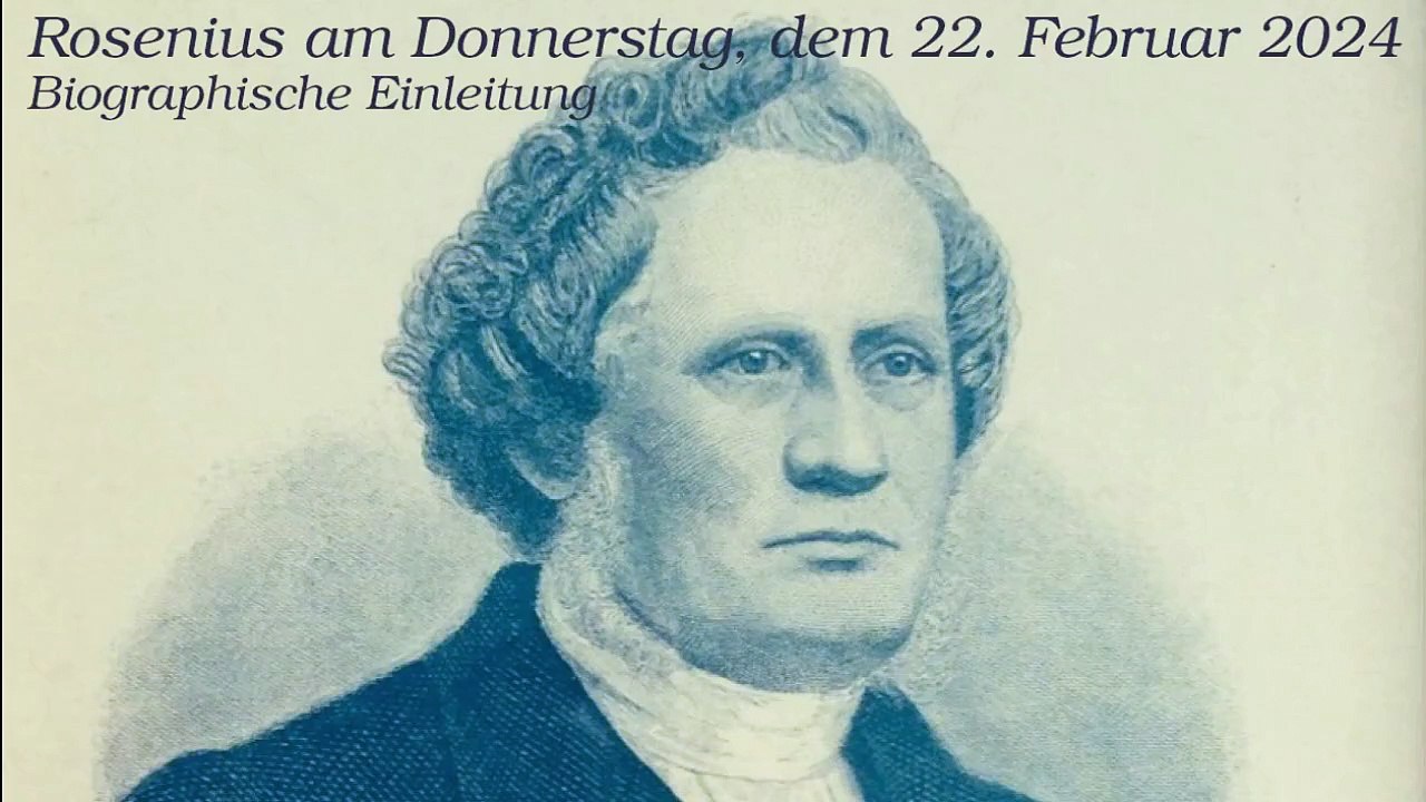 Rosenius am Donnerstag, dem 22. Februar 2024