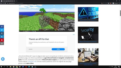 MINECRAFT CLASSIC desde tu NAVEGADOR con MULTIPLAYER y SIN INSTALAR NADA (LEGAL)