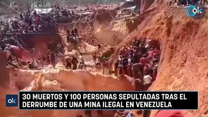 Download Video: 30 muertos y 100 personas sepultadas tras el derrumbe de una mina ilegal en Venezuela