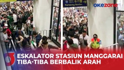 Eskalator Stasiun Manggarai Tiba-Tiba Berbalik Arah, Penumpang Berjatuhan