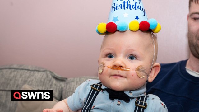 Miracle baby born weighing just 1lb has beaten the odds to celebrate his first birthday