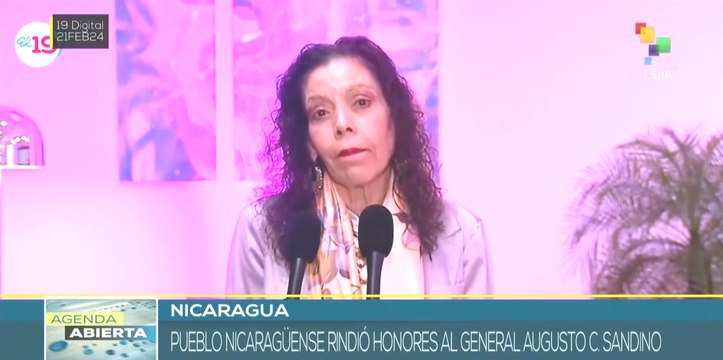Vicepresidenta de Nicaragua resalta el amor patrio y los principios sandinistas